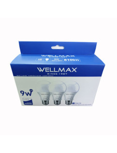 LED paket sijalica A60 9W/E27/6500K/230°/810Lm (3 kom) Wellmax